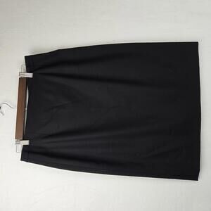 MM LaFleur Cobble Hill Classic Black Pencil Skirt 96% Wool Washable Size 12